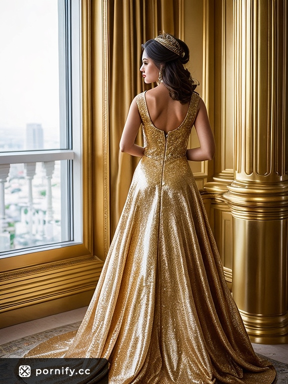 Slim Princess Dress Back View 👗