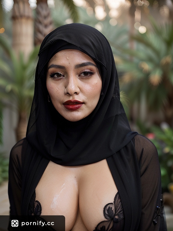 Hijab Babe Bending Over - Anime Cumshot Fantasy 🛏️💦