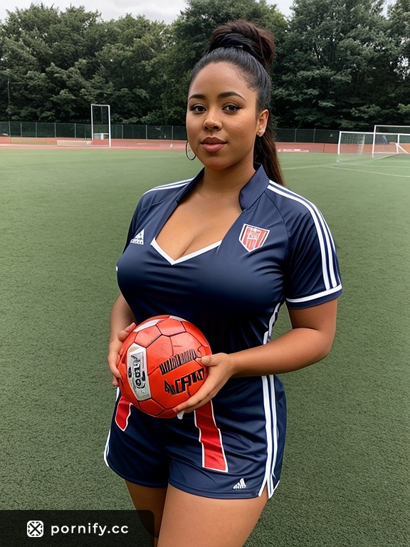 Ebony Soccer Girl with Freckles ⚽✨