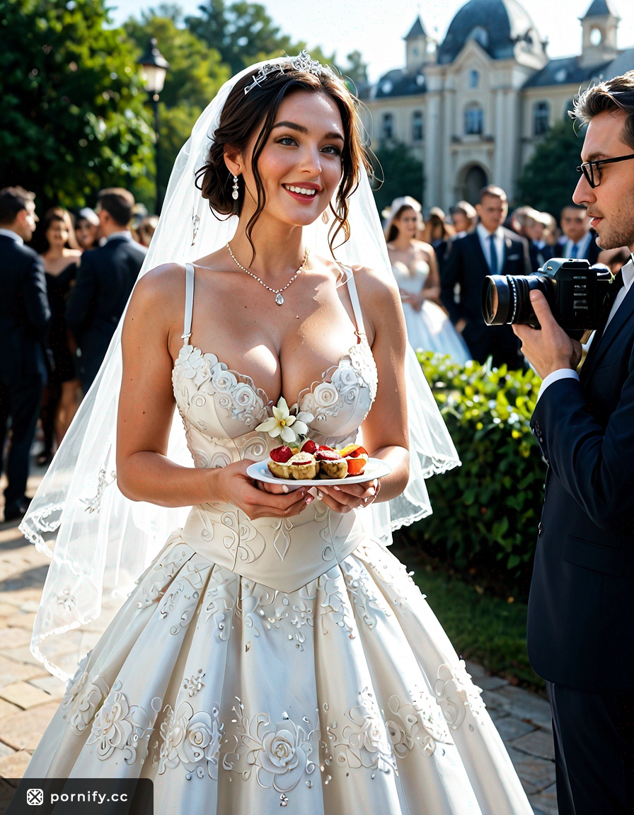 Curvy MILF in Wedding Dress 🎀🌳