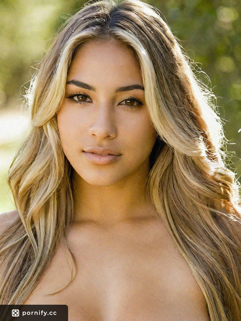 Curvy Teen Blonde with Medium Breasts and Round Shape - Seductive Outdoor Photo Shoot