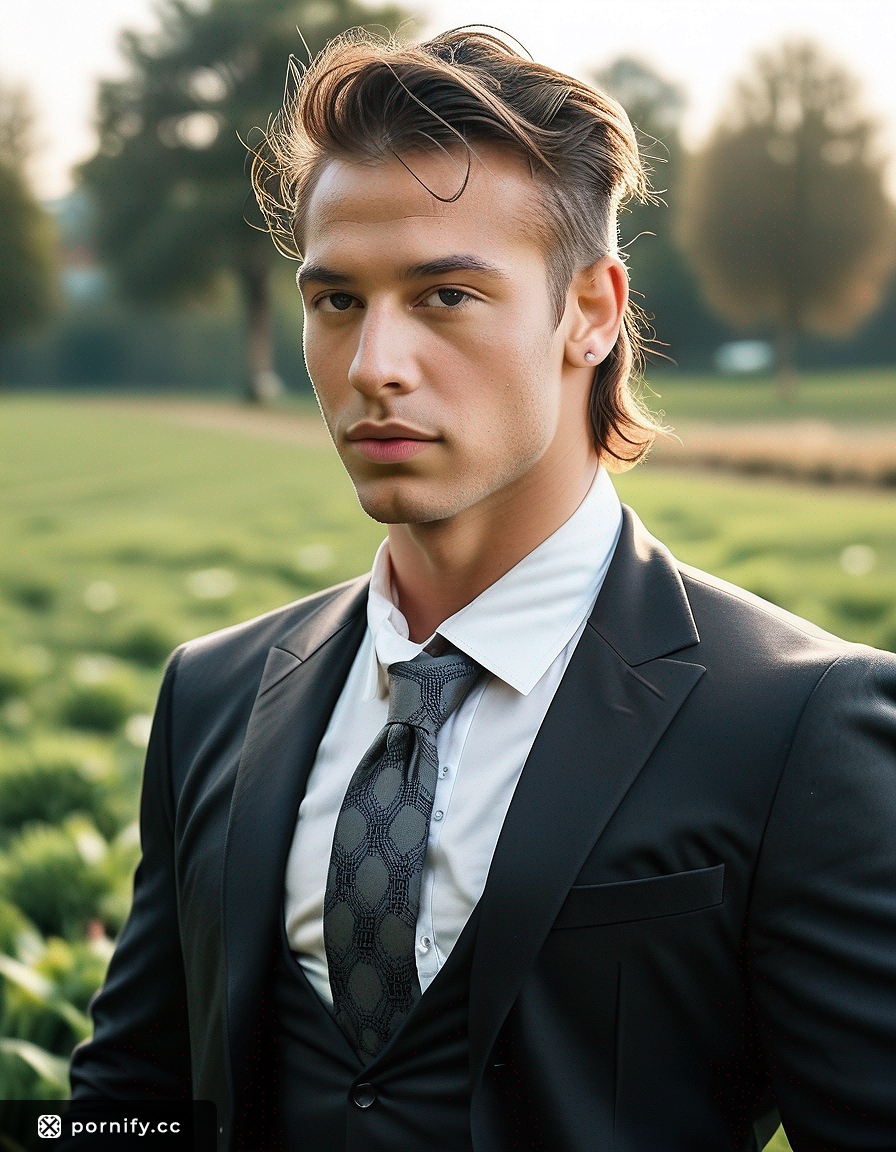 Fit Asian Man in Suit - Huge Cock Park Setting 🌳👔🍆