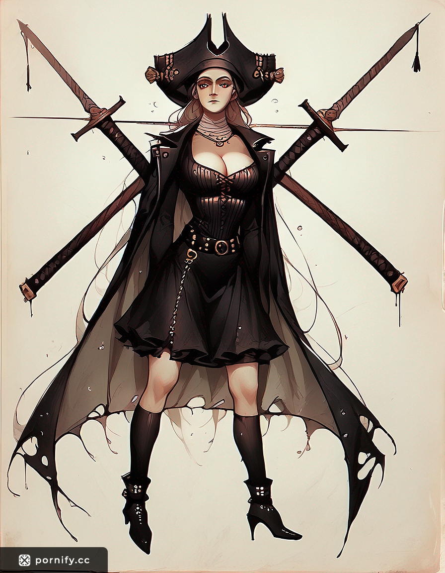 🏴‍☠️ Big Breasted Pirate Babe - Back View