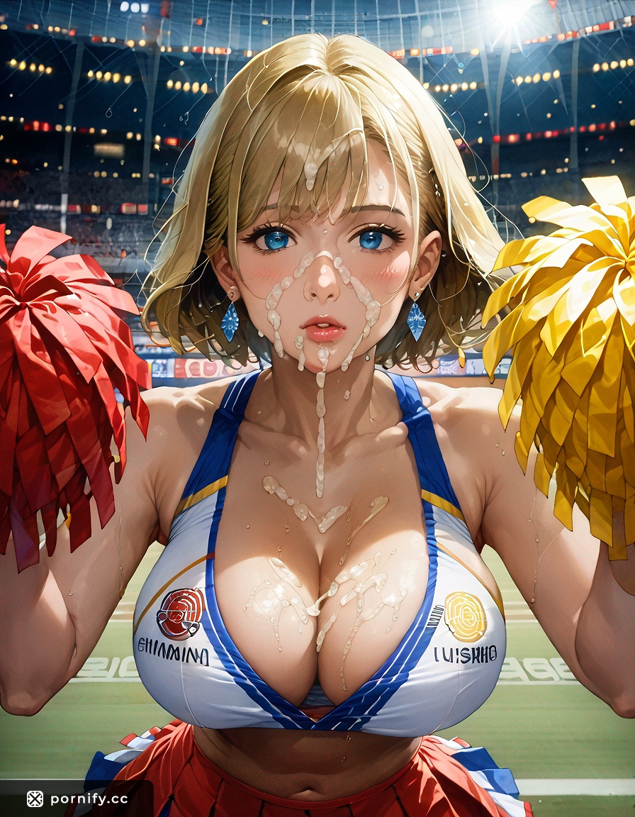 Blonde Cheerleader Back View Cumshot 💦👱‍♀️