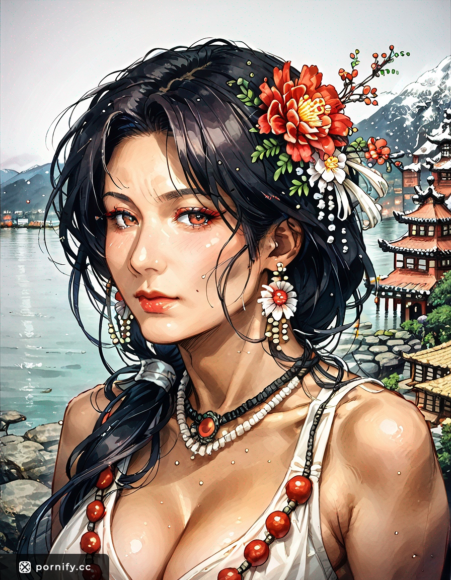 Asian MILF Tribal Anime Art - Sexy Painting 🌟👘