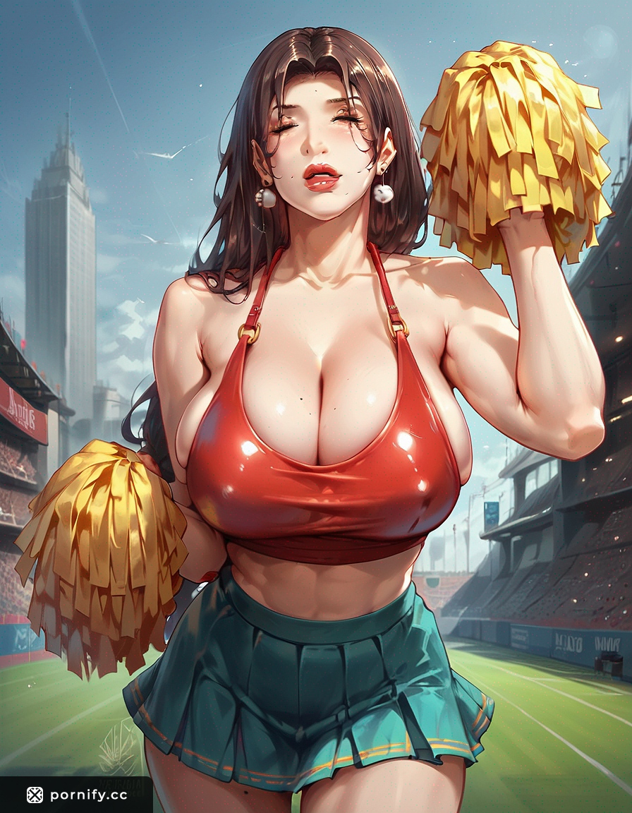 Medieval Brunette Poolside Playful Pose 🏌️‍♀️🌞