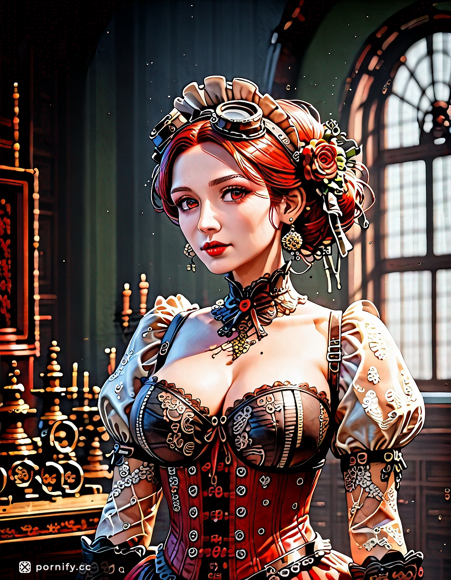 Steampunk Anime Babe Back View 🔥