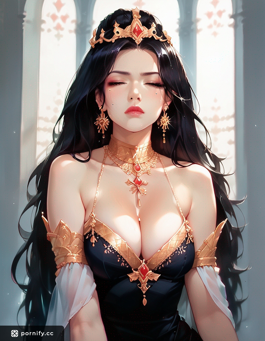 Asian Princess Back View in Dress 🎀👗