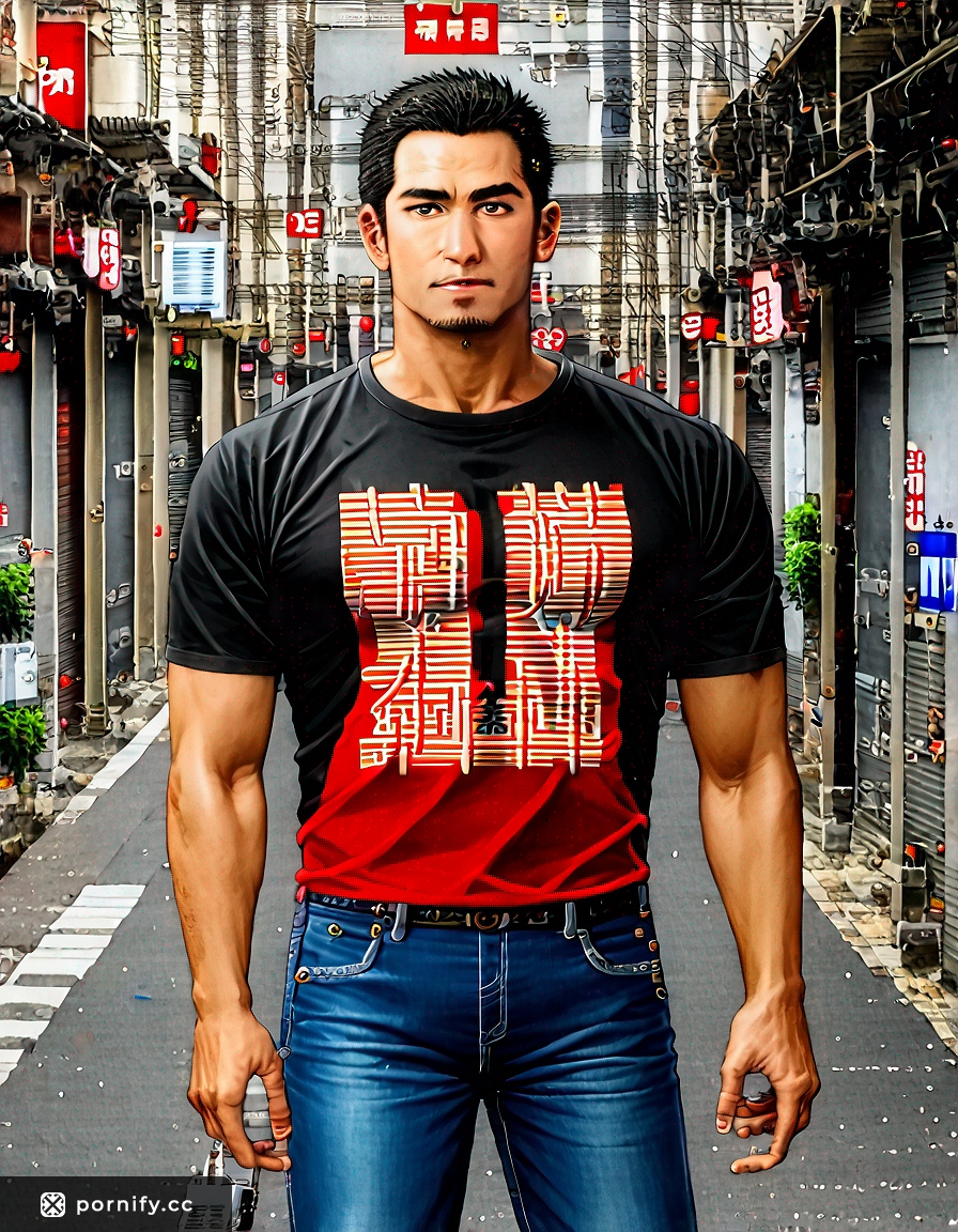 Fit Asian Guy with Red Lipstick & Big Cock 🍆👄
