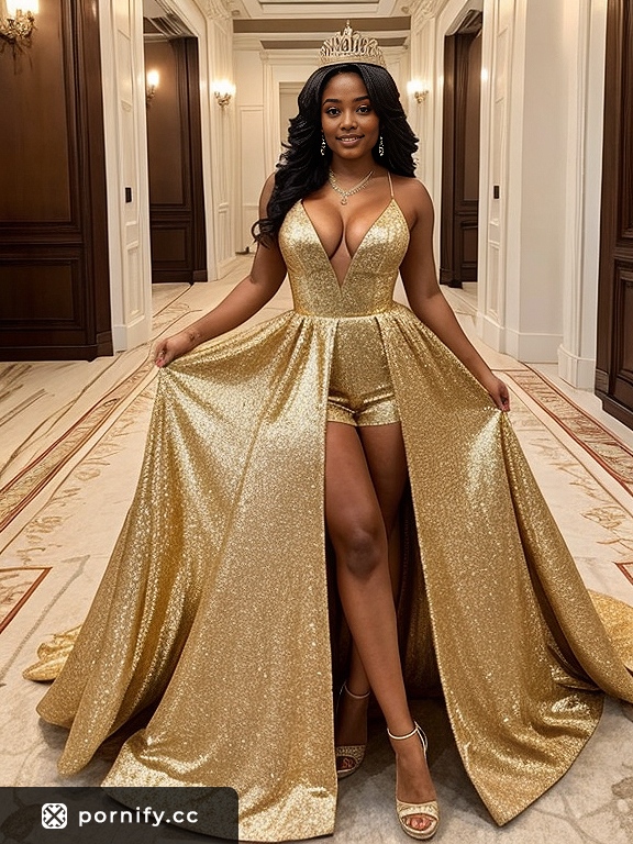 Ebony Princess Dress Beauty 👑✨
