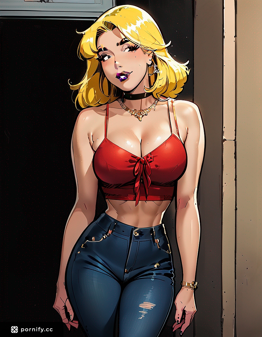Blonde Hispanic Beauty in Jeans - Back View 💜👖🔥