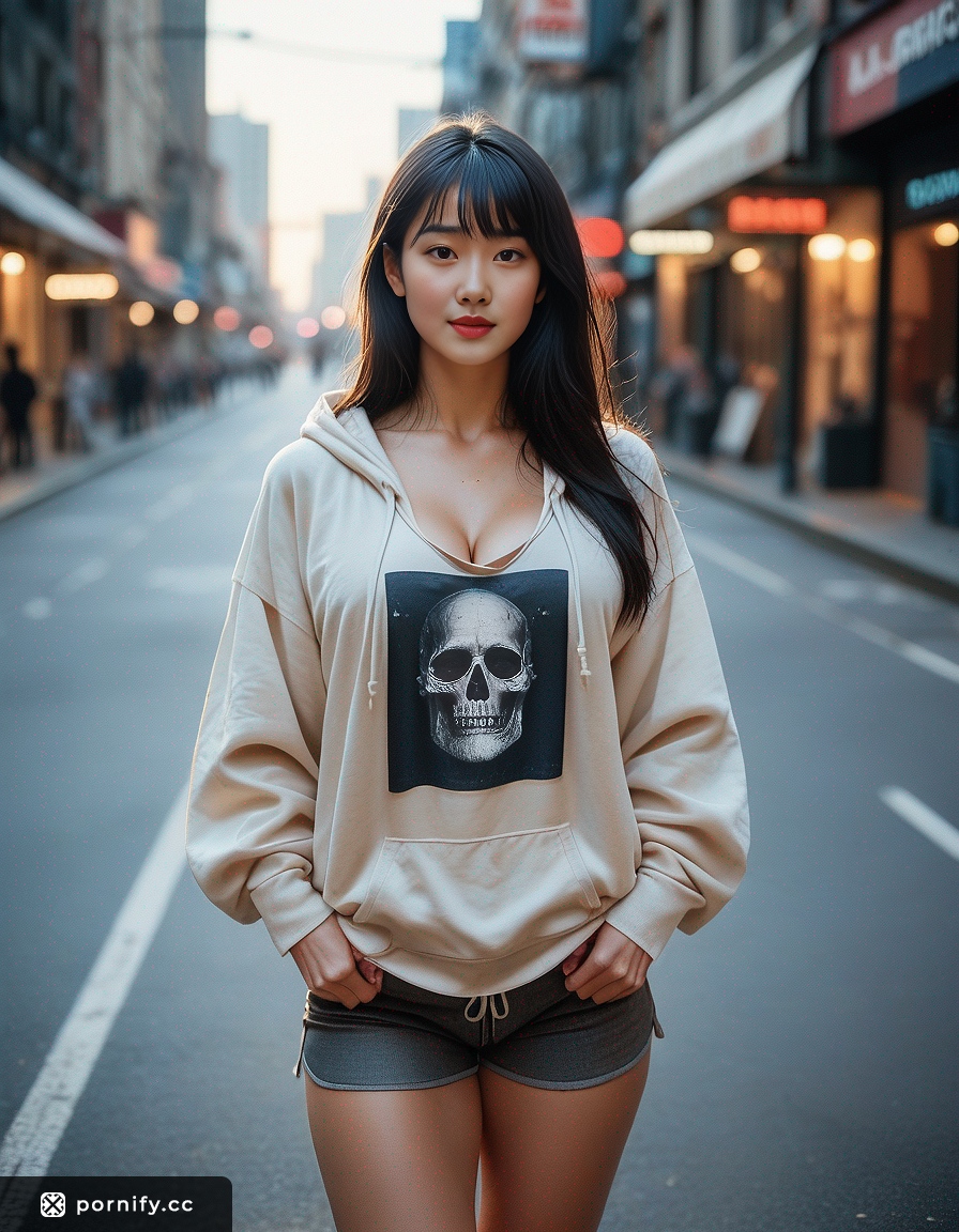 Asian Petite Hoodie Shirtlift - Sexy Back View 🍑🔥