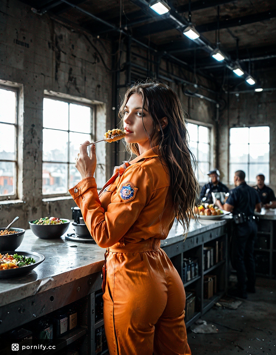 Prisoner Food Tease - Muscular Back View 🍑🍽️