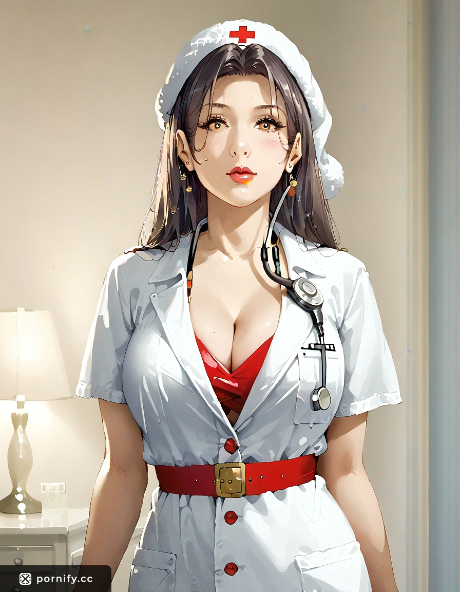 Anime Nurse in Christmas Outfit 🎄👩‍⚕️