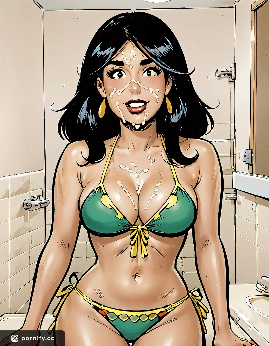 Curvy Hispanic Anime Babe in Bikini 🖤🎨