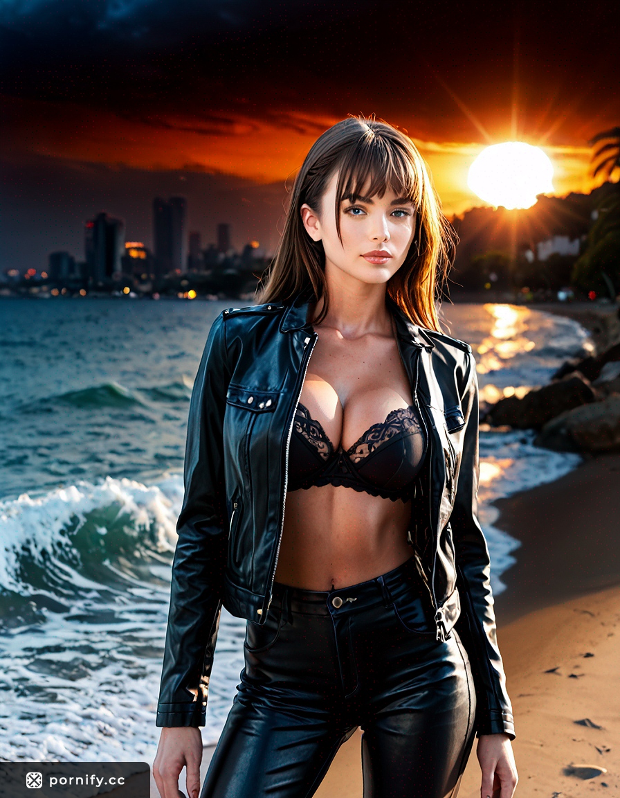 Anime Ebony Race Driver by Pool 🏊‍♀️🏎️🔥