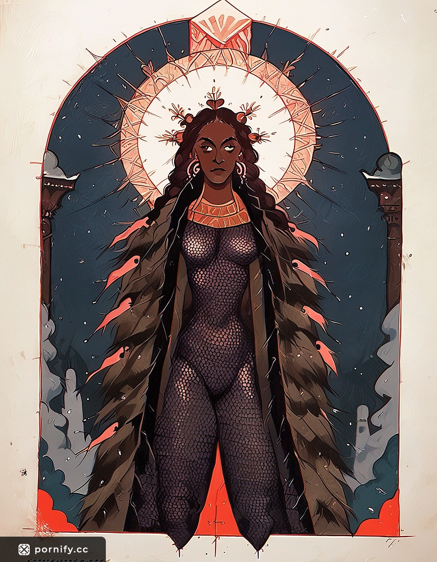 Viking Ebony Warrior - Medieval AI Art 🛡️👸