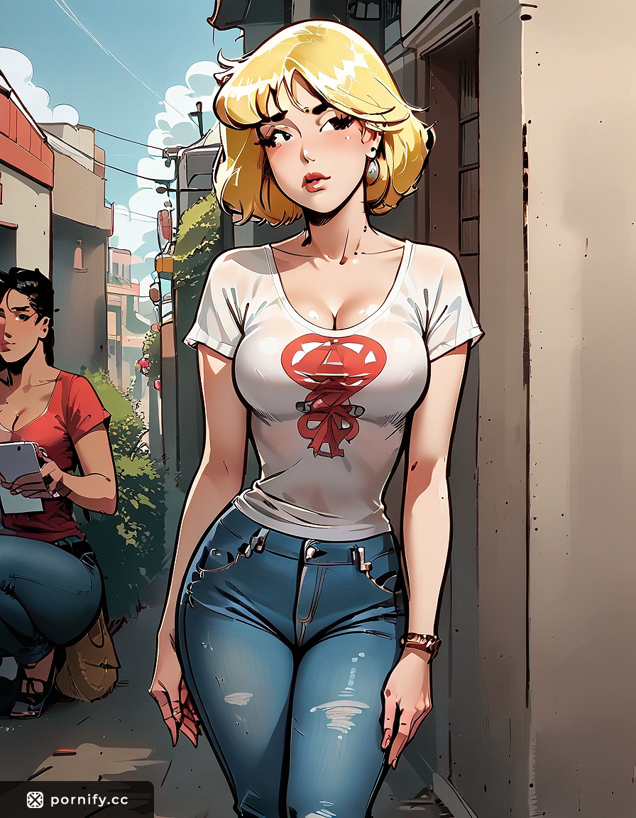 Hispanic MILF Back View - Blonde Casual Outfit 💛🔥