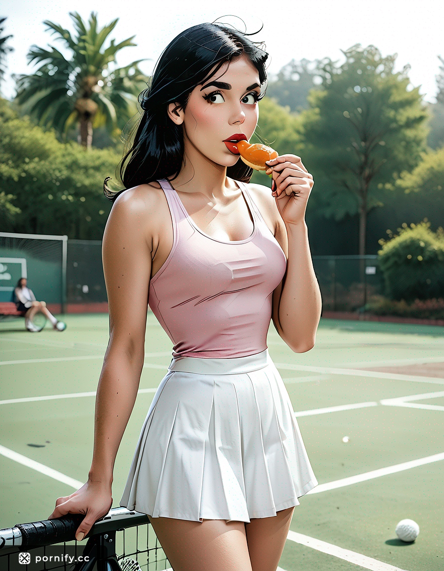 Tennis Tease AI Comic Art - Hyperrealistic Beauty 🎾🔥