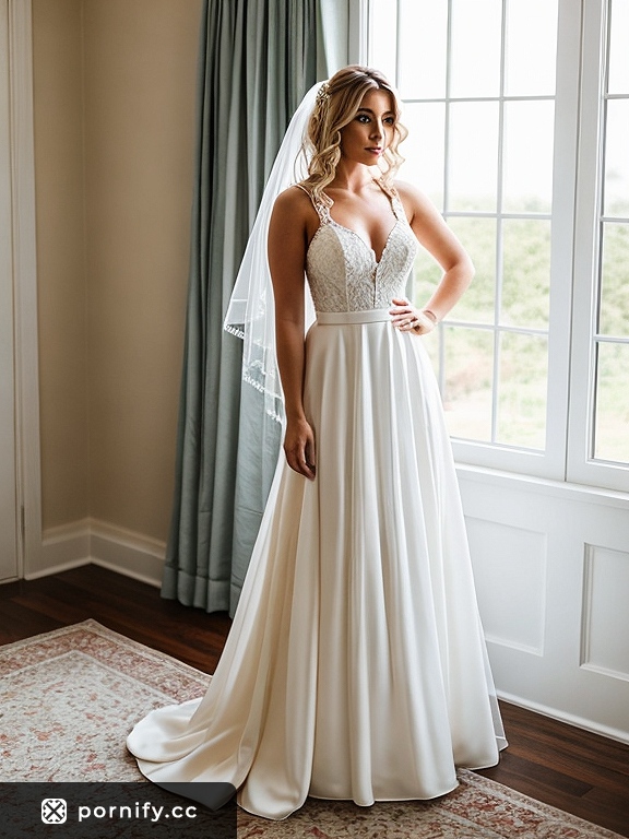 Wedding Dress Blonde Bride - Sexy Christmas Photo 👰🎄