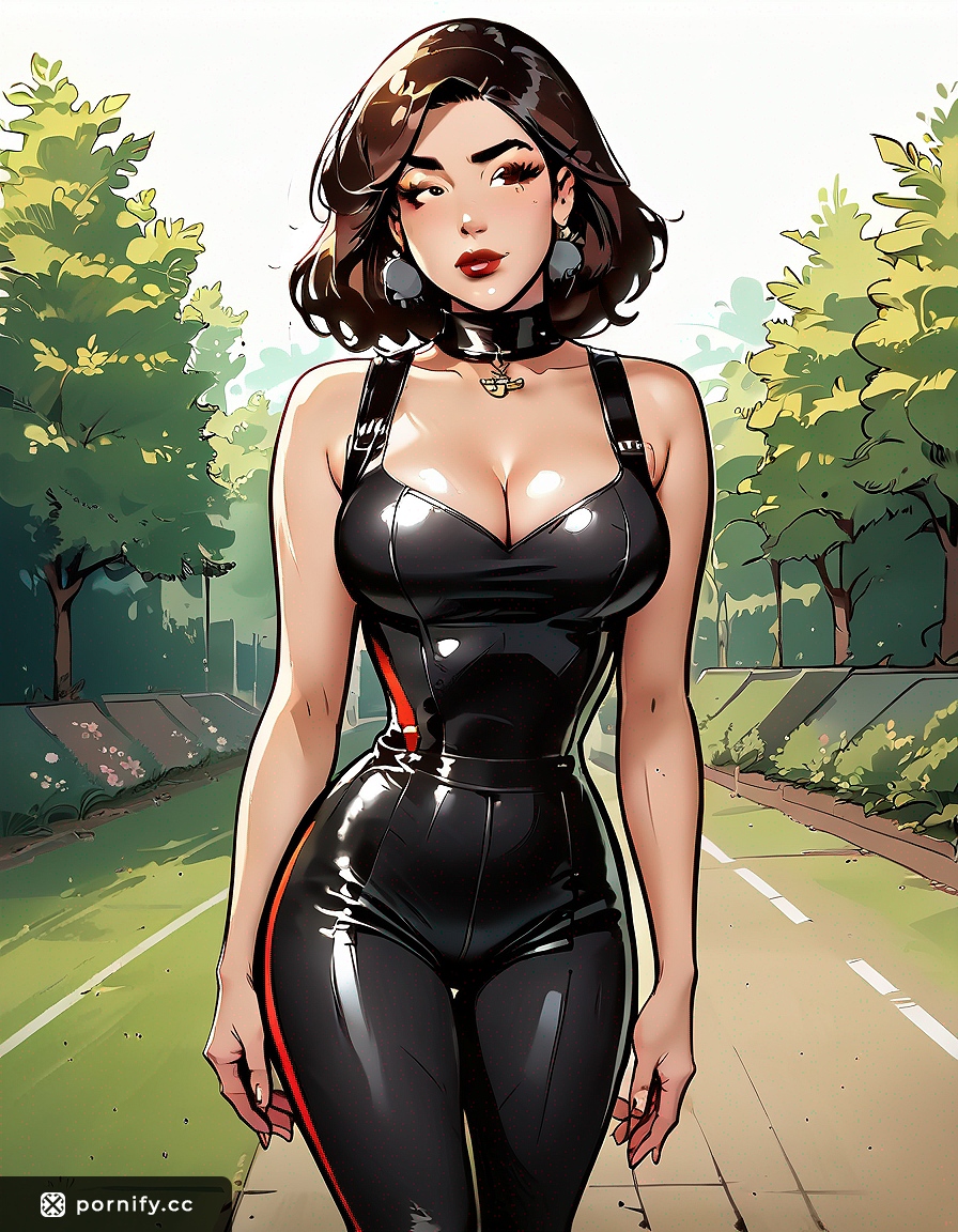 Asian Race Driver Babe in Park - Brunette & Fit 🔥🚗