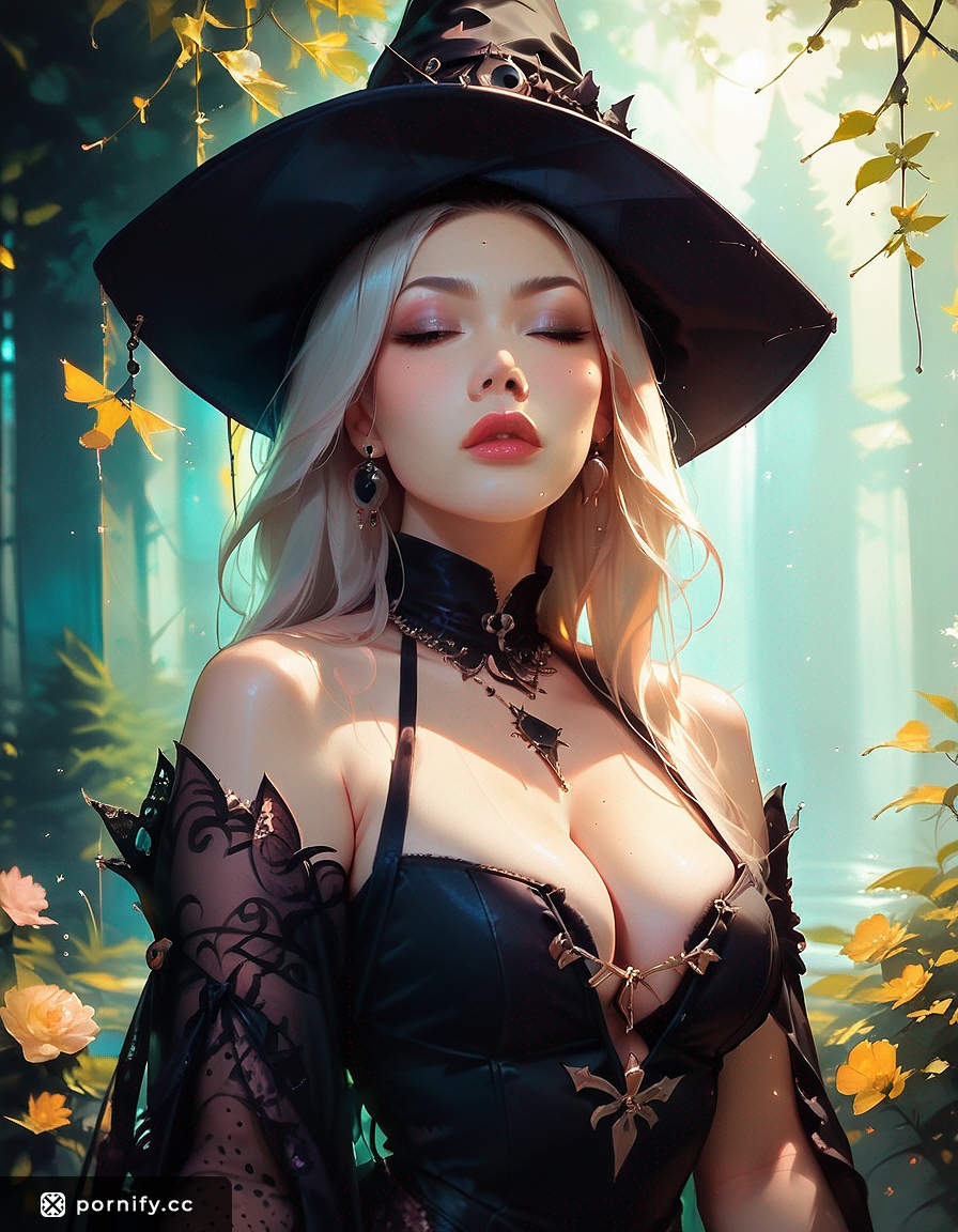Asian Witch Outdoor Back View - Medium Breasts 🌙✨