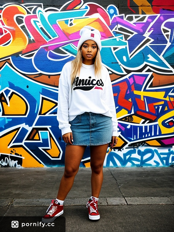 Blonde Skatepark Beauty - Ebony Babe Cityscape Photo 💖🌆