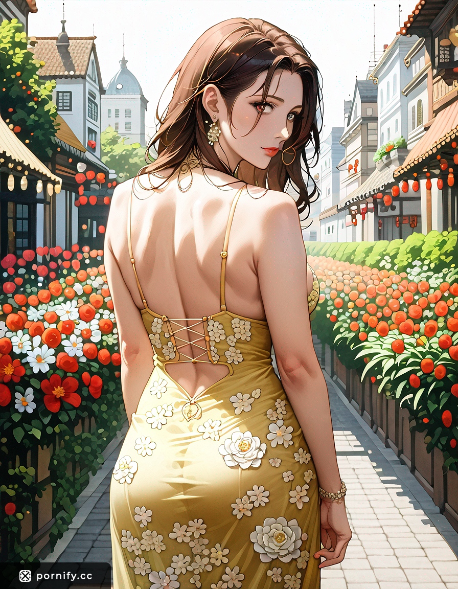 Slim Anime Girl Back View 🌸👗🔥