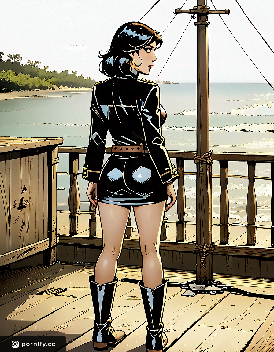 Anime Pirate Girl Beach Back View 🌊⚓🔥
