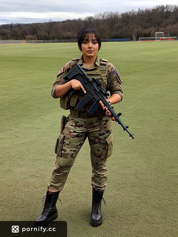Hispanic Beauty in Military Gear 🎖️🔥