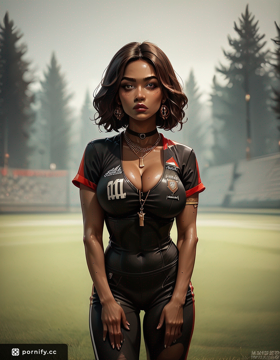 Fit Ebony Soccer Babe Shirtlift 🔥⚽