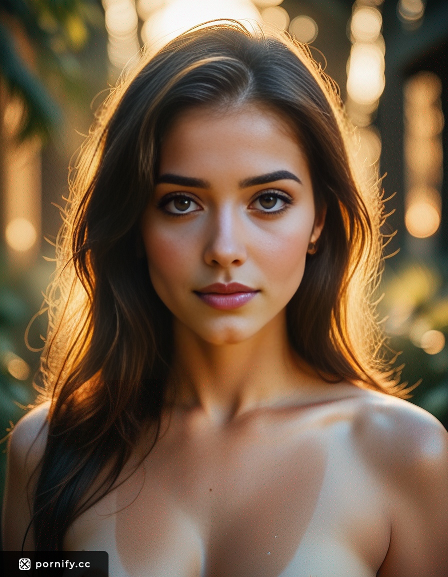 Brunette Teen with Medium Breasts - Front View 🔥