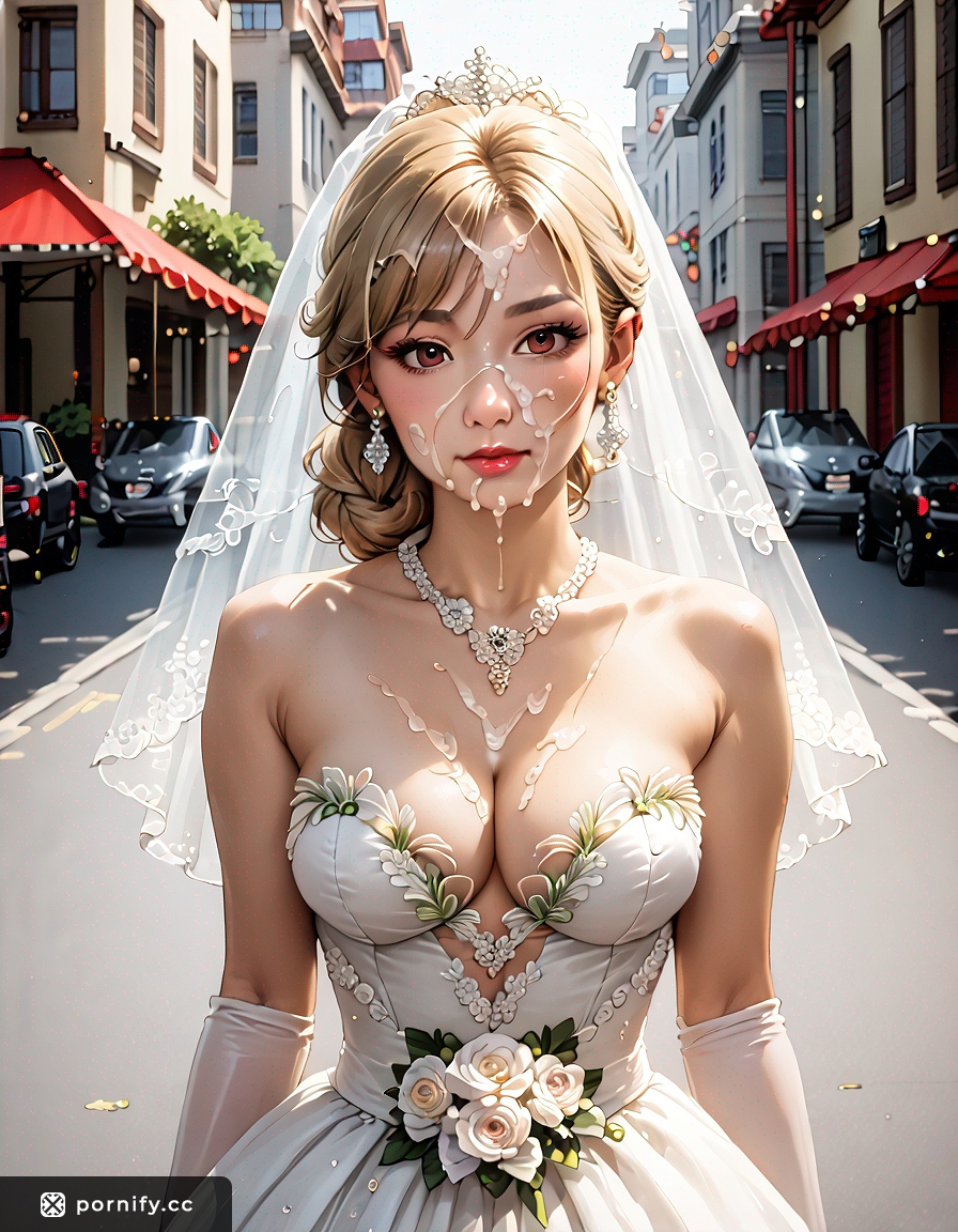 Asian Anime Bride Back View 🌸👰💦