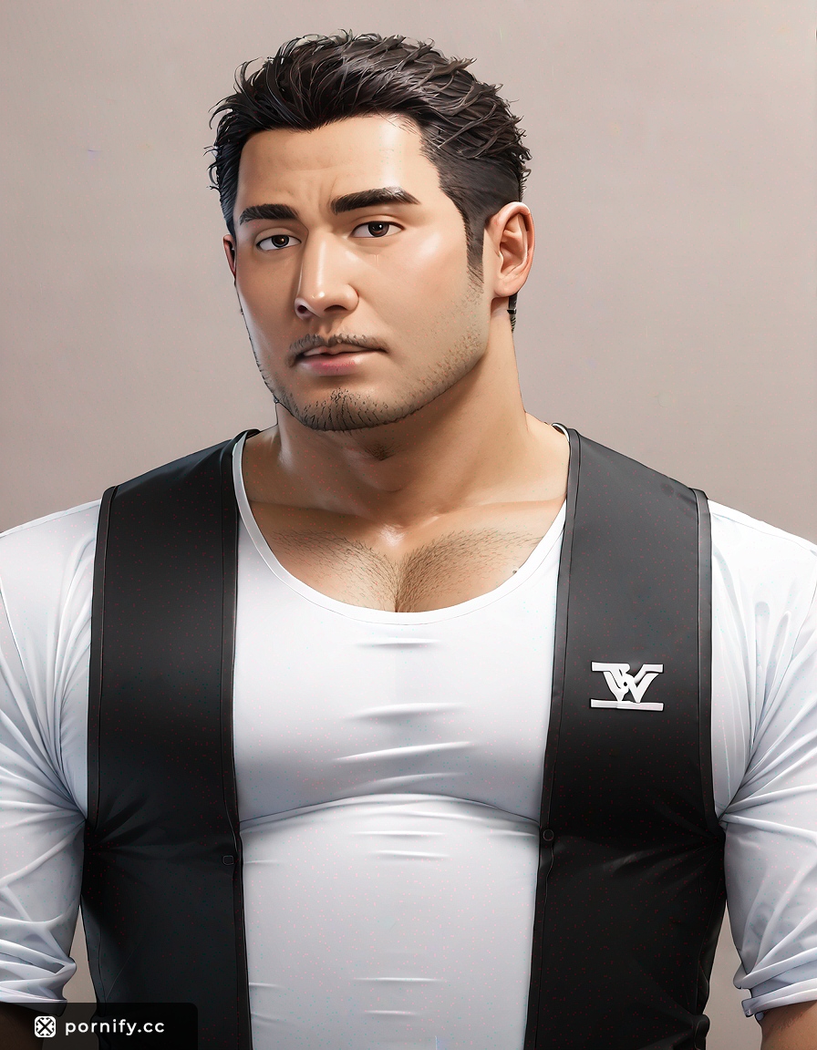 Chubby Asian Guy in Vest - Huge Penis 🍆🛏️