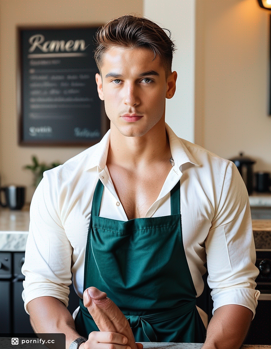 Handsome Hispanic Barista - Big Cock Reveal 🍆🔥