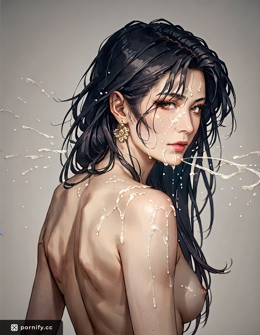 Asian MILF Cumshot Art - Sexy Back View