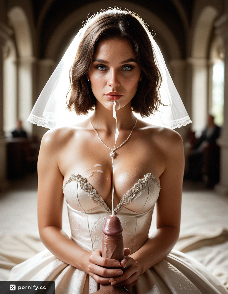 💍 Brunette Bride Cumshot - Petite & Sexy