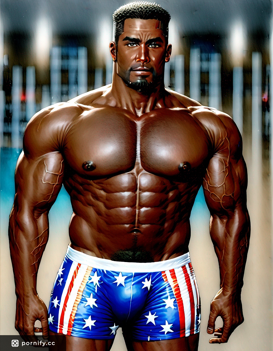 🔥🏊‍♂️ Muscular Ebony Poolside in Boxers