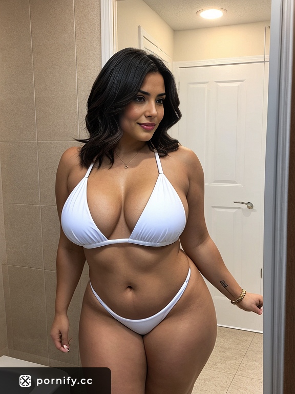 Curvy Hispanic MILF in Bikini Back View 🍑🔥