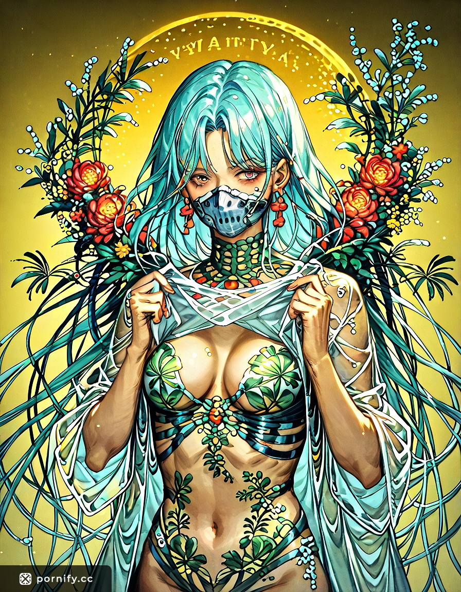 Anime Girl Poncho Shirt Lift - Back View 🔥🎨