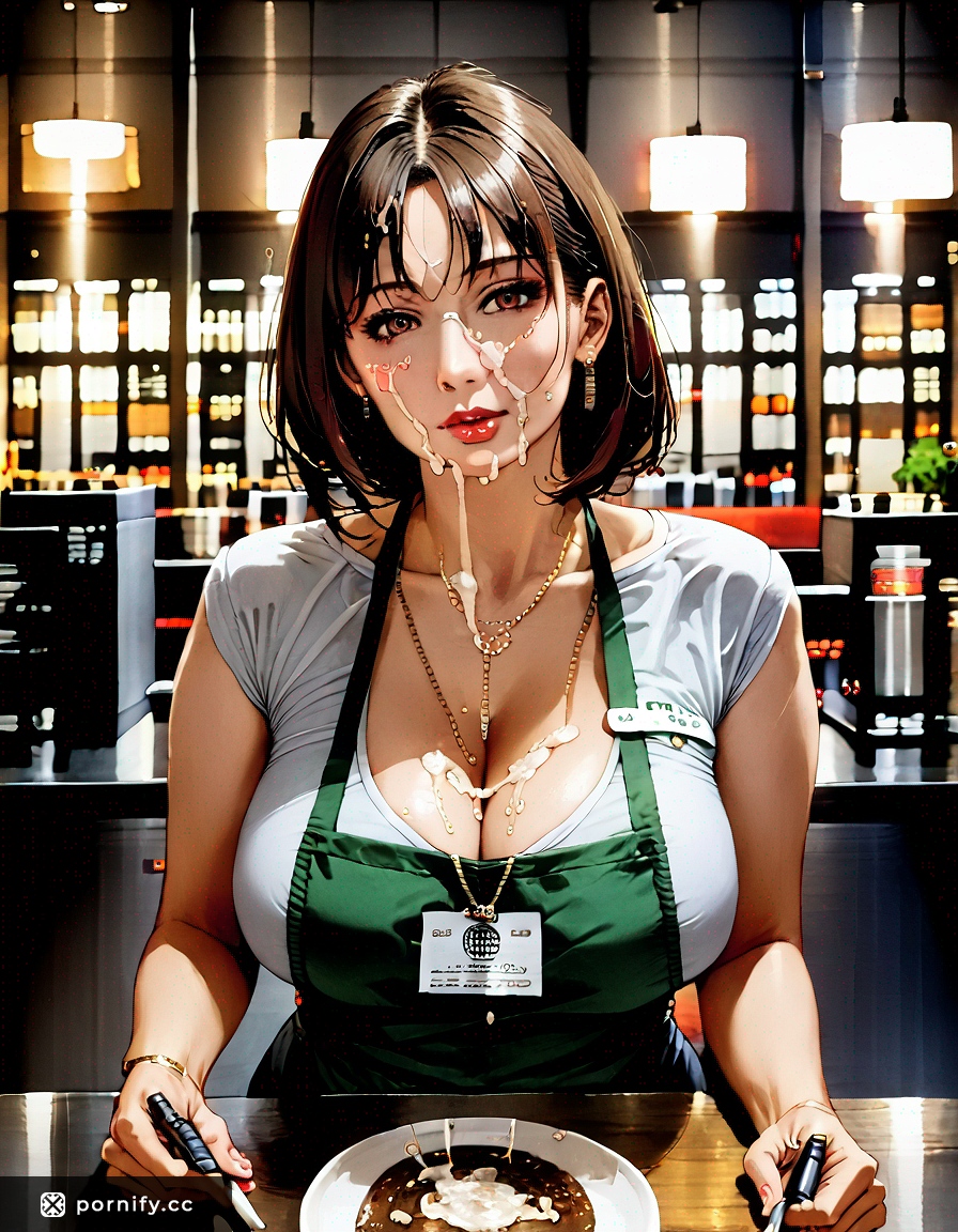 Anime Barista Cumshot - Curvy Brunette in Park 💦🍑