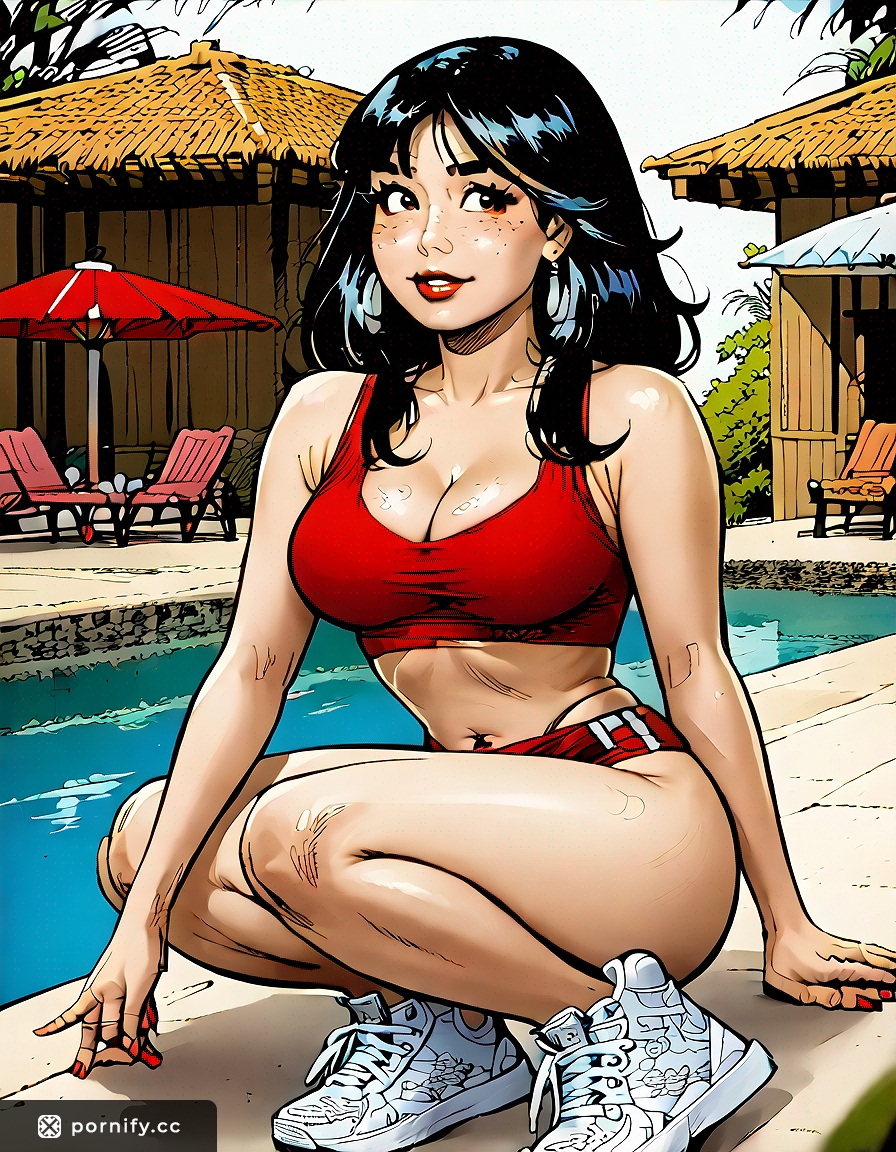 Superhero Ebony Beauty Poolside 🦸🏿‍♀️🌊