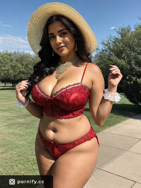 Curvy Hispanic Carnival Girl - Back View in Park 🎭🌳