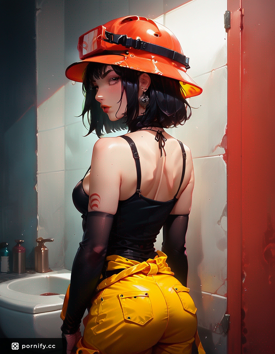 🔥🚒 Sexy Firefighter Back View
