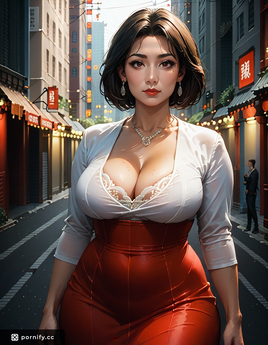 Curvy Asian MILF in Skirt - Anime Style 3D 🌸