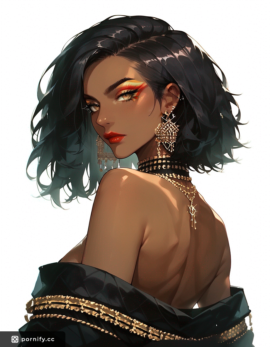 Ebony Belly Dancer Back View 💃🏿✨