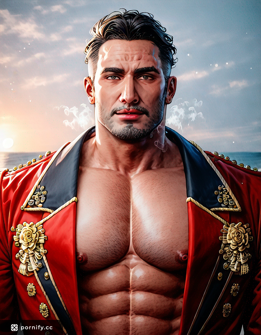 Steampunk DILF with Huge Cock at Beach 🏖️⚙️