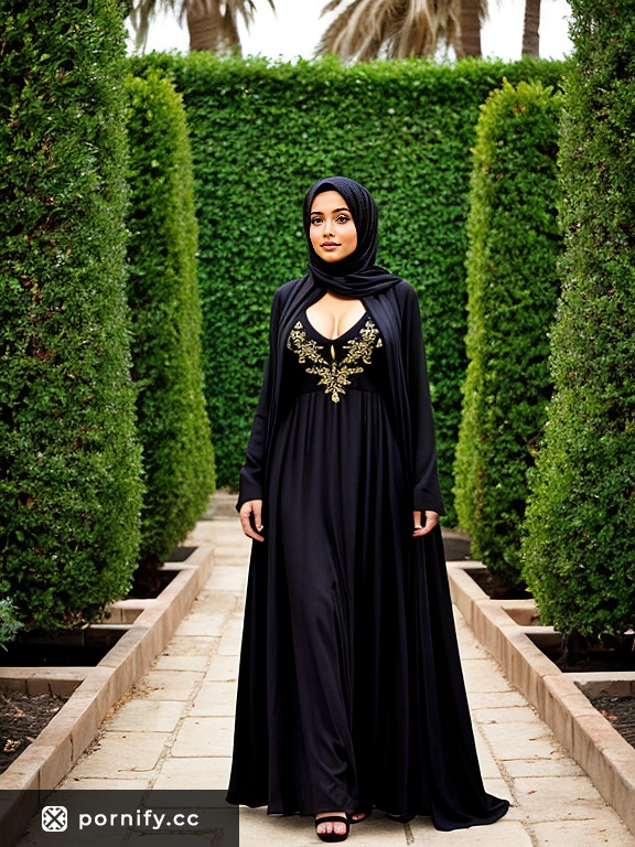 Young Hijab Beauty with Curves - Front View 🌸🔥