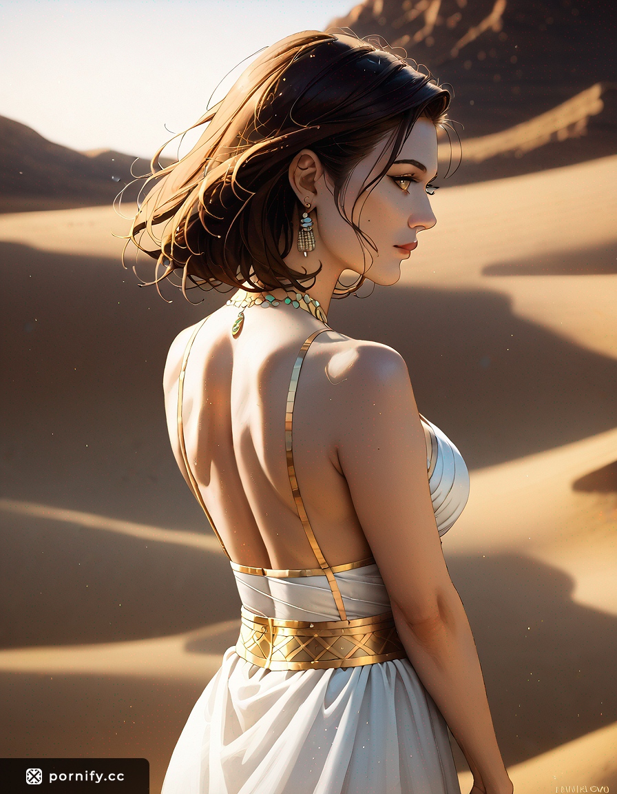 Brunette Back View Poncho Food Tease Anime 🌶️🍜