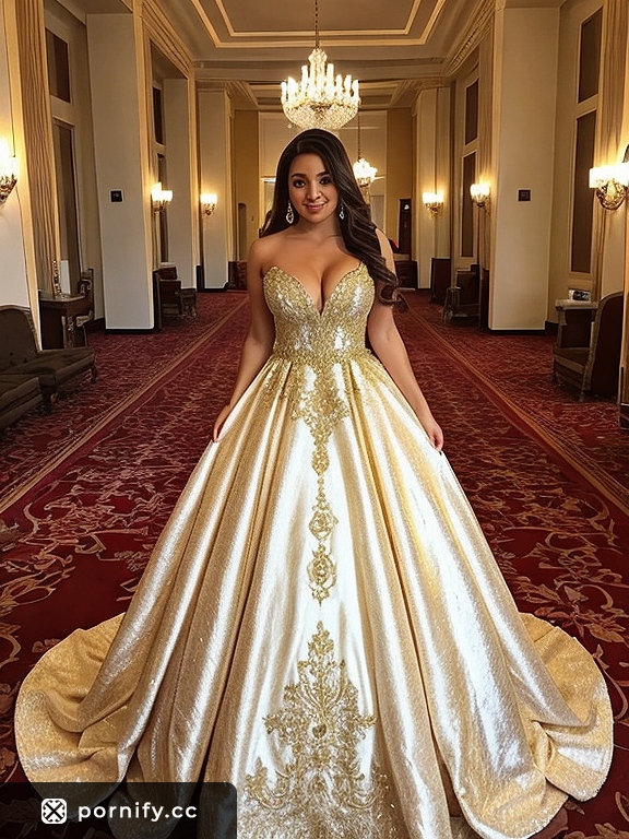 Sexy Princess in Big Bust Dress 👑🔥